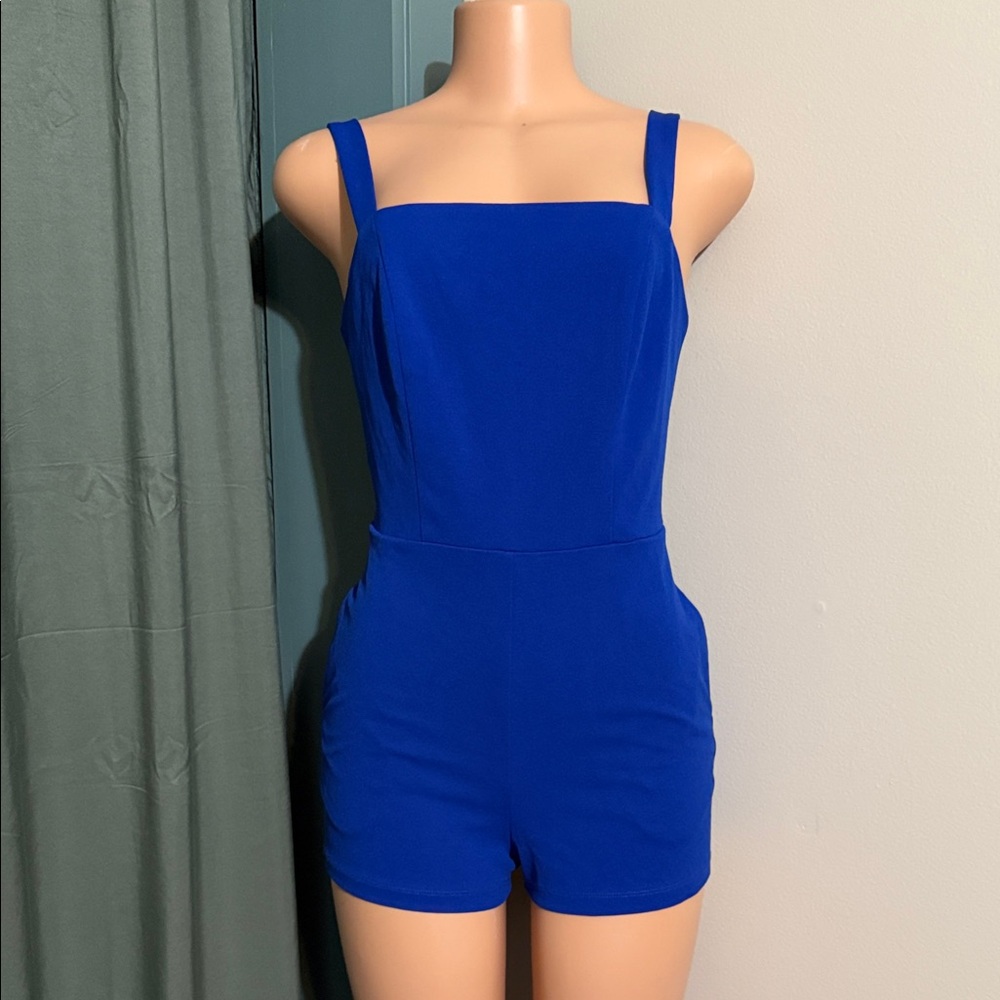 Crystal Sky Royal Blue Romper - Size Small